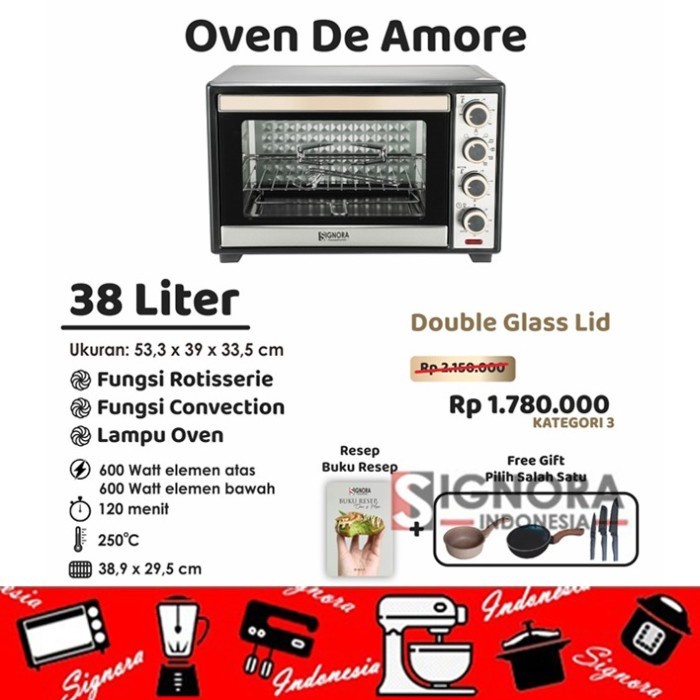 Signora De Amore Oven 38 Liter + Free Gift
