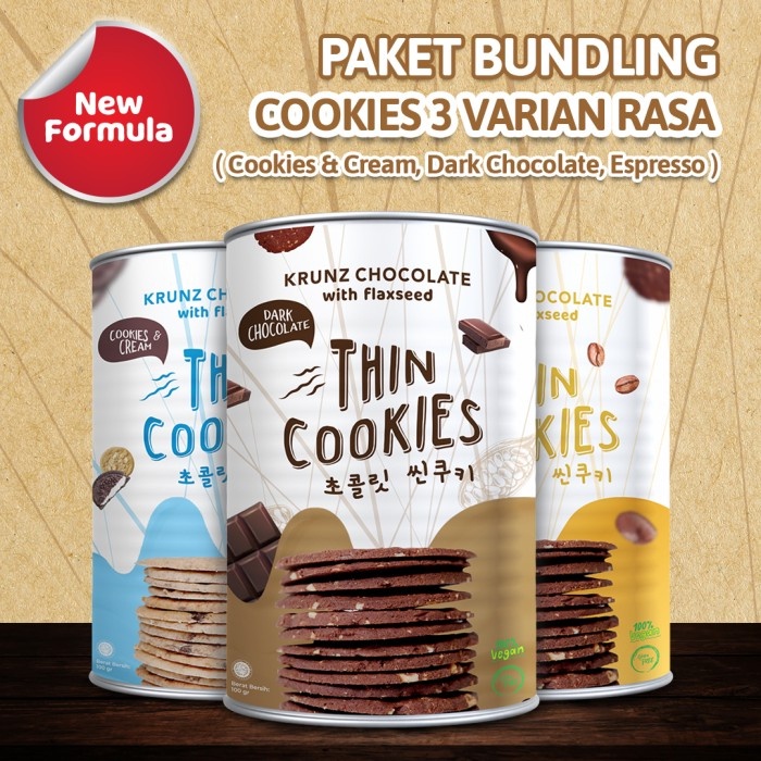 

WoCA Paket Bundling Krunz Thin Cookies 3 Varian Rasa