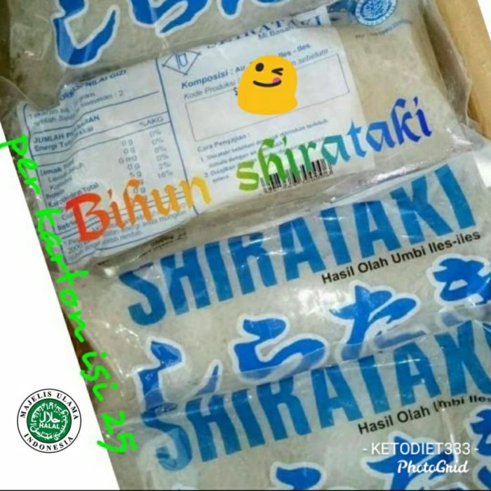 

Denimb Bihun Shirataki Basah Per Karton Isi 25