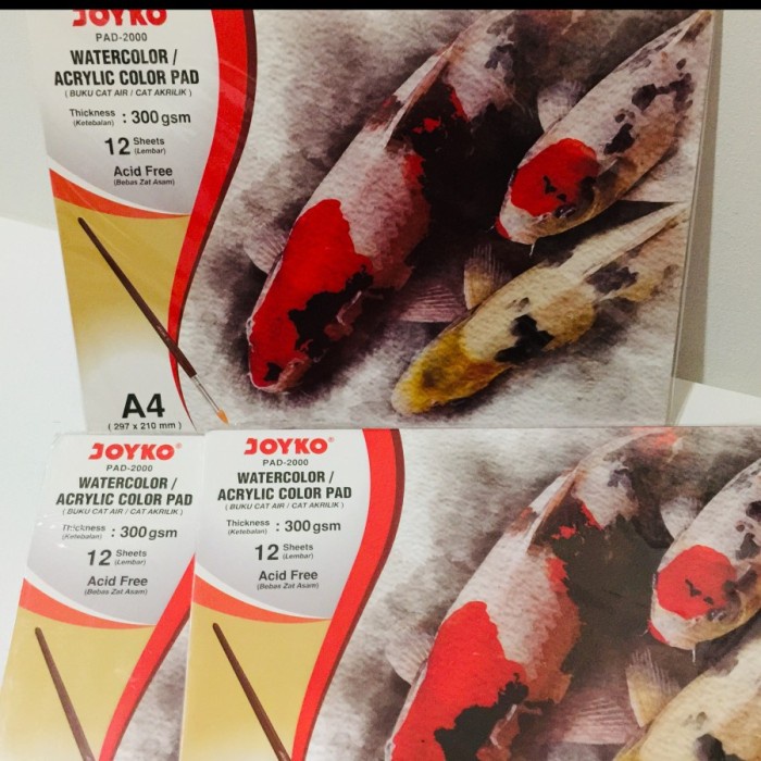 

Buku Cat Air / Cat Akrilik 12lbr 300gsm Coloring Pad JOYKO Pad - 2000