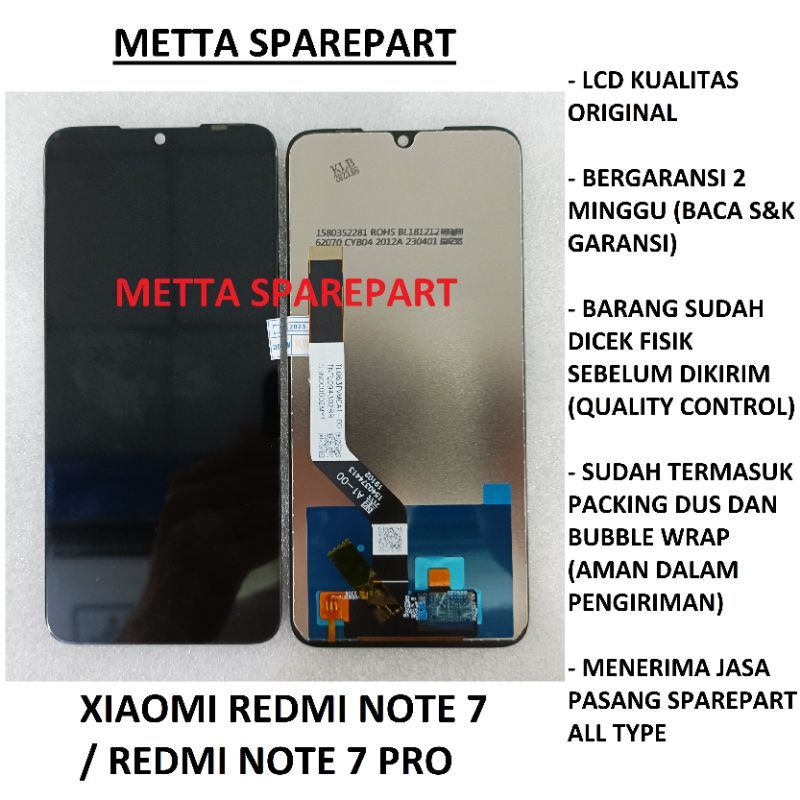 Original OEM LCD Touchscreen Xiaomi Redmi Note 7 / Redmi Note 7 Pro