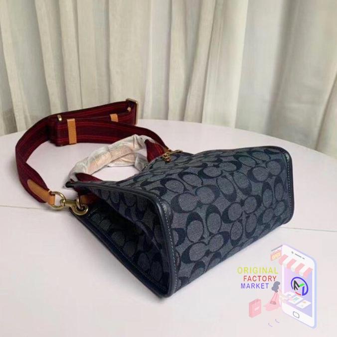 TAS COACH Tote 22 In Signature Chambray Edition Bag Coach 3663