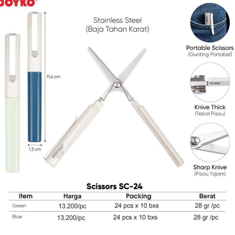 

Terbaru Gunting Scissor Portable Joyko Sc-24 Sc-25 ( 1 Pcs ) Kri
