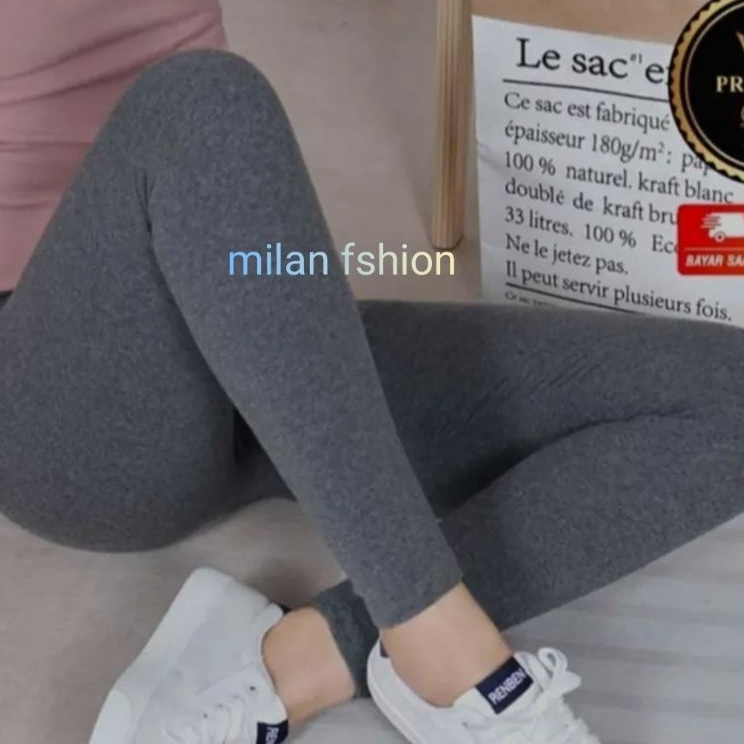 YYHN7067  Legging Kaos Wanita Dewasa Panjang - Legging Wanita Kaos Tebal - Legging Wanita import teb