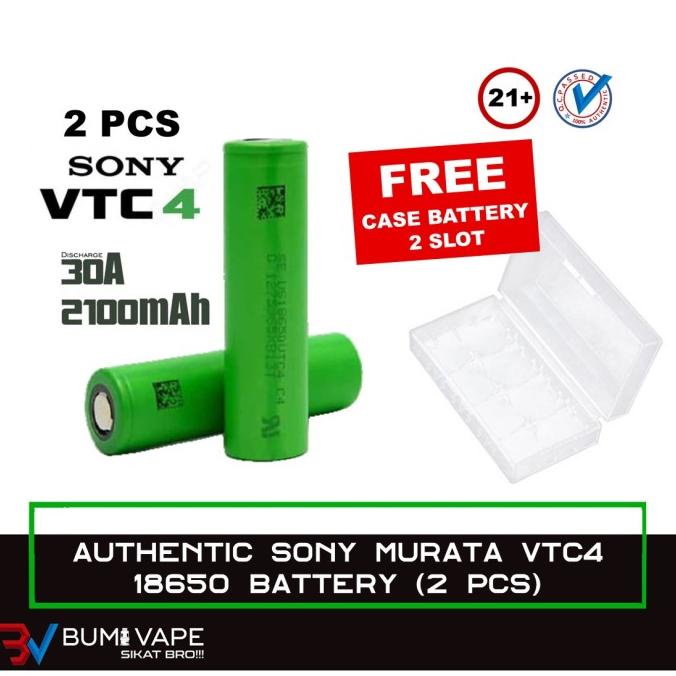 SALE BATERAI SONY VTC4 18650 - AUTHENTIC BATTERY MURATA VTC 4 30A 2100MAH Termurah