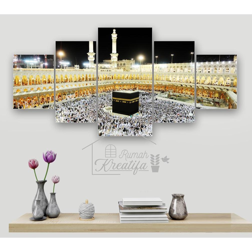 Hiasan Dinding Kakbah Mekah Pajangan Ruang Tamu Masjidil Haram Jumbo Besar