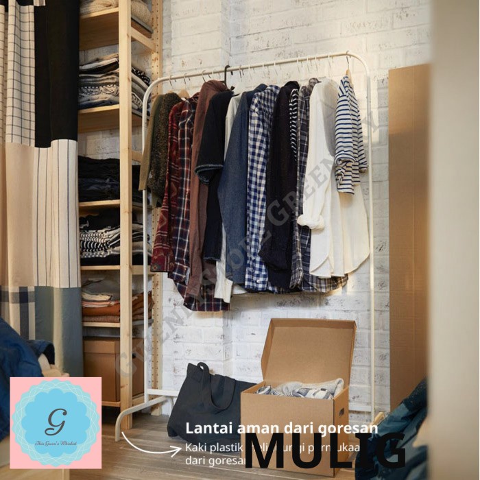 Terlaris Rak Gantungan Baju Besi Metal Clothing Rack Kokoh Bisa Bongkar Pasang