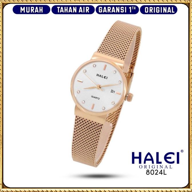 HALEI WATCH JAM TANGAN WANITA CEWEK PEREMPUAN ORINAL RANTAI PASIR TRIHANDAYANI570