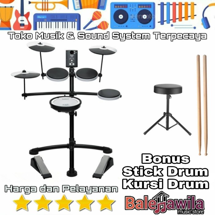 Bestseller Drum Elektrik Roland Td1Kv Td 1Kv Td1 Kv Lengkap Pedals