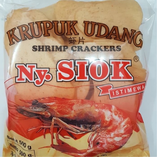 

Kerupuk Udang Nyonya Siok Oval Berat 500Gr Exp Dijan Lama