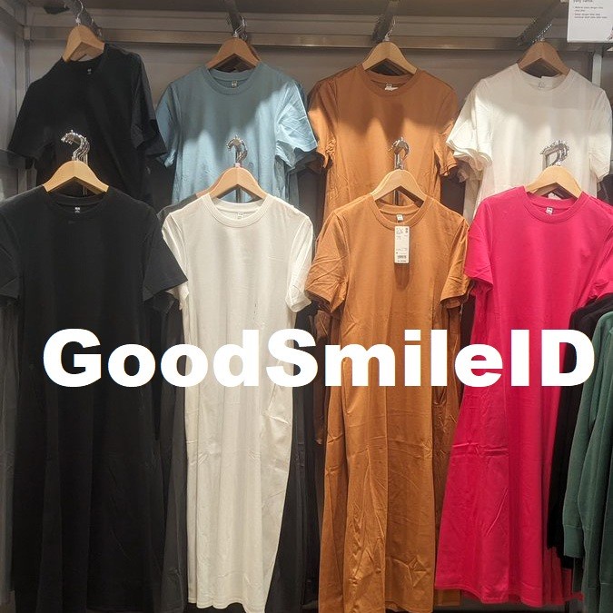 Women Gaun Mercerized Katun A Line Lengan Pendek Dress JASTIP UNIQLO