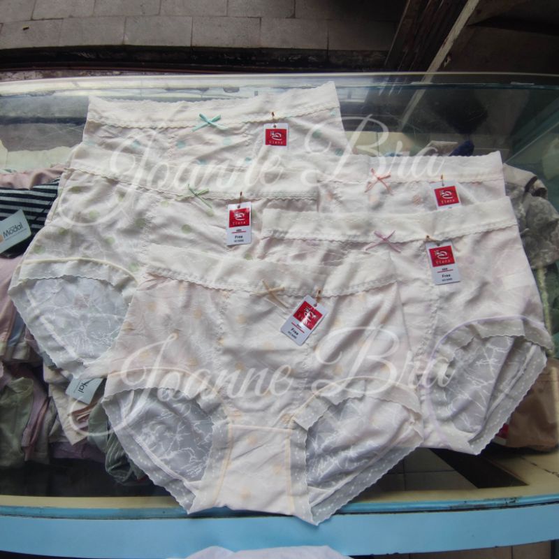 Elena Celana Dalam Seksi Transparan Semi Highwaist Fit bb 60kg E 9466 - CD Sexy Tembus Pandang Katun