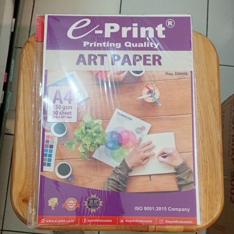 

art paper ukuran A4 merek e-print