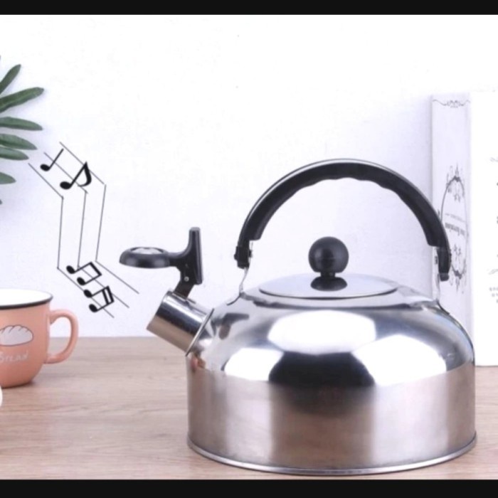 Teko Bunyi Siul 1 Liter Stainless Whistliling Kettle Ceret Masak Air
