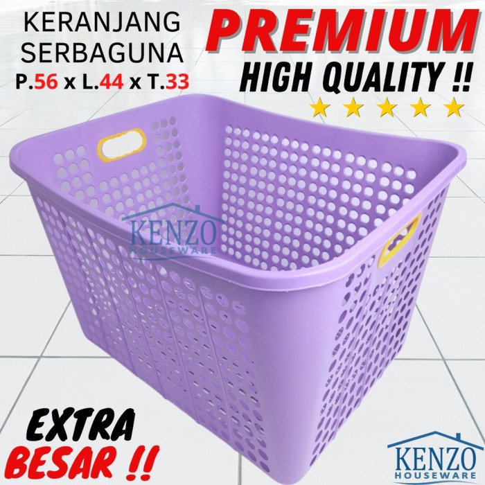 Terpercaya Keranjang Baju / Pakaian Laundry Plastik Besar Tinggi Kuat