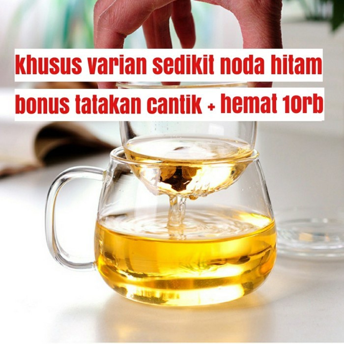Gelas Kaca Infus Water Zaidul Rempah Saringan Filter Estetik Perabotan