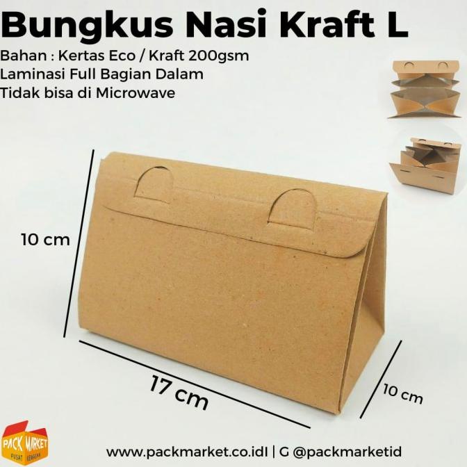 %%%%] Bungkus Nasi Kraft Large/ Order Kelipatan 20pc