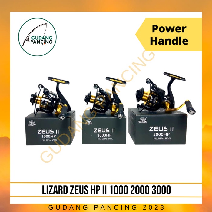 Terlaris Reel Pancing Lizard Zeus Hp Ii 1000 2000 3000 - Power Handle