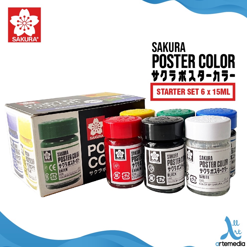 

[Terlaris Today] Cat Poster Sakura 6x15ml Regular Starter Set Poster Color