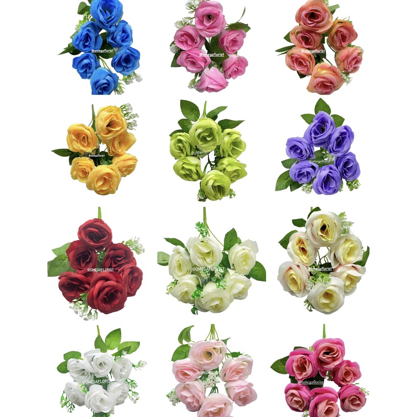 Toko Spesial Bunga Kuncup Tropis Asia Rose Artificial Bunga Artificial/Bunga Plastik/Bunga Dekorasi/