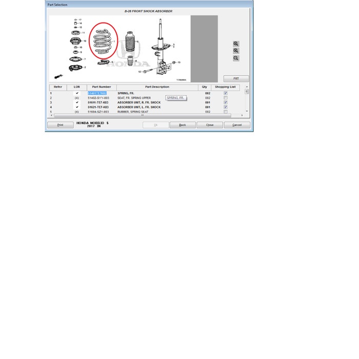 Per Shock DEPAN breaker Depan Mobilio Original best deal