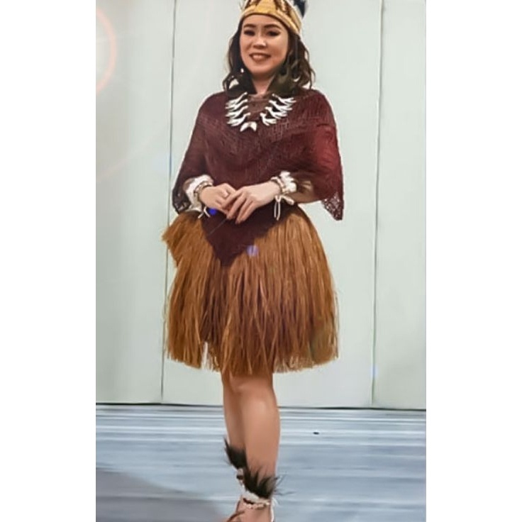 HGYS1118  Rok Rumbai Papua Dewasa Panjang 50cm , Rok Papua Tali Rami / Tali Goni , Rok Adat Papua , 