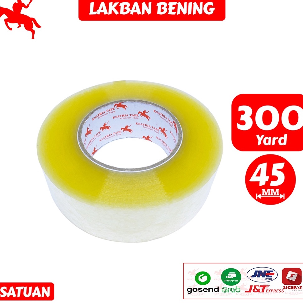 

Terbaru 4.4 Lakban OPP Tape / Lakban Bening / Lakban Coklat KSATRIA Tape 300 Yard