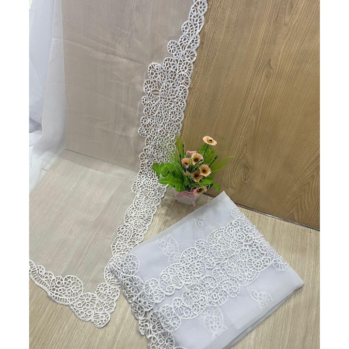 [P☑F P) kain kebaya bordir bali, kebaya bordir putih, bahan kebaya, motif baru -pasti.dikiriim✯