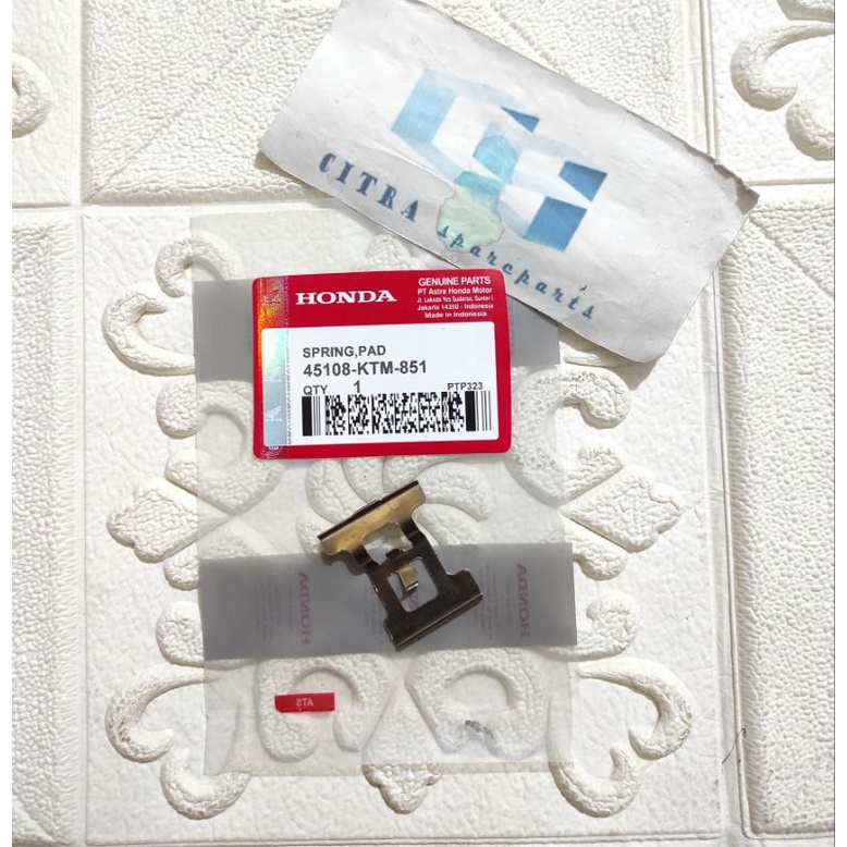 plat per penahan kampas rem cakram dispad belakang supra x 125