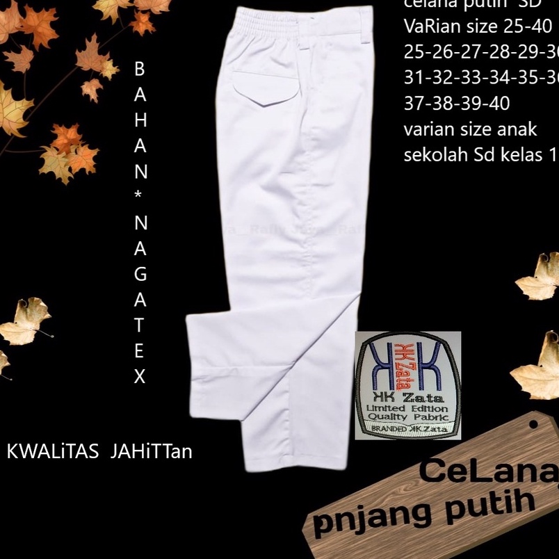 UPGRADE  FREE MINI GOLD  CeLana panjang putih sekolah SD