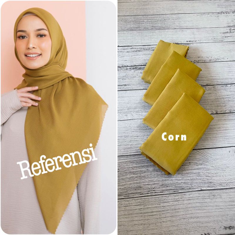 Hijab Segi Empat Polos / Jilbab Segi Empat Polos Syar'i / Kerudung Segi Empat Polos / Hijab Syari Ju