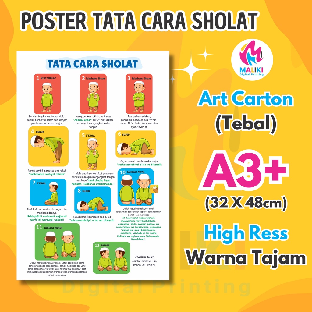 Poster Edukasi Tata Cara Sholat