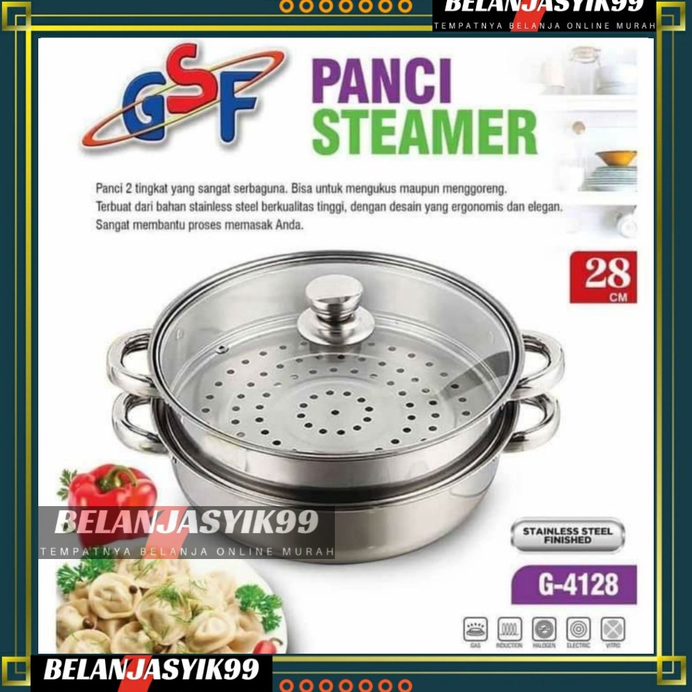 Ready GM BEAR PANCI STEAMER KUKUS STAINLESS 2 TINGKAT / PANCI STEAMER GSF / PANCI STEAMER KUKUS STAI