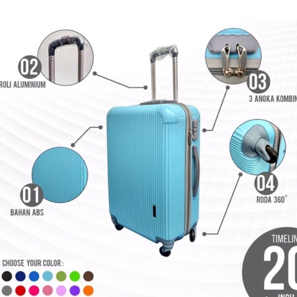 LTI293 Koper  polo 20 inch Murah -Koper Mini-Koper Wanita-Tas Koper-Koper Kabin-COD-travel tipe 2018