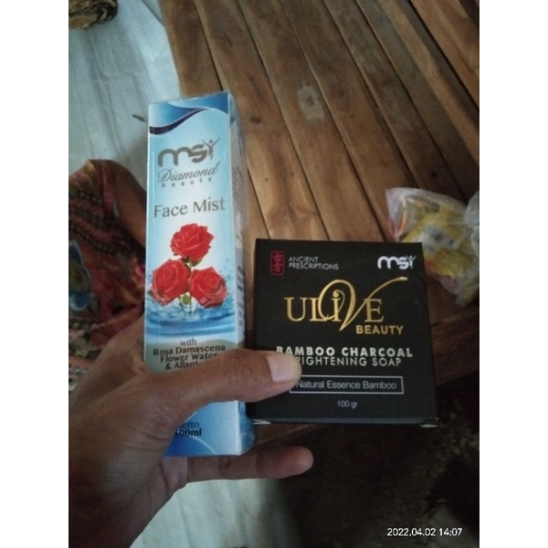 paket cantik 2 sabun Bamboo plus 2 Facemist MSI original 100%