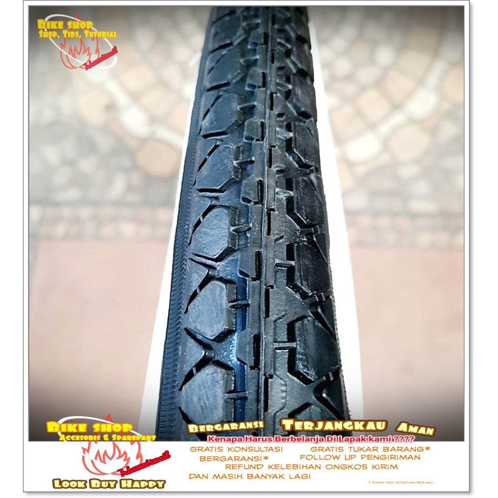 BAN LUAR LUCKY STONE 24 x 1.75 LIST PUTIH BAN Sepeda MTB BMX