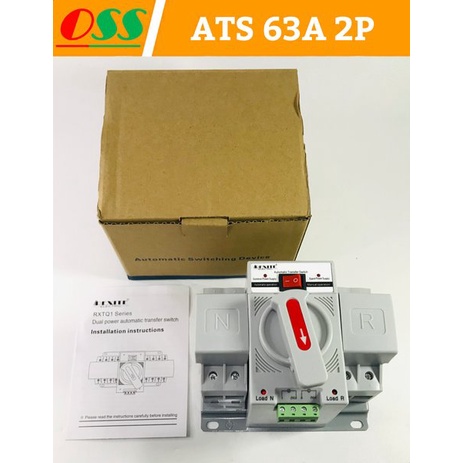 ATS AUTOMATIC TRANSFER SWITCH UNTUK PINDAH OTOMATIS GENSET DAN PLN ATS GENSET 63A 2 P 2 POLE