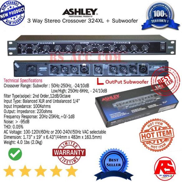 Murah  Crossover Ashley 324 Xl + Subwoofer