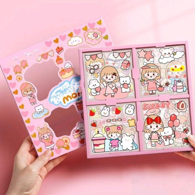 

10:10 Sticker Momo Viral Box Import Anti Air Aesthetic Waterproof - Stiker. Bahan Terbaik