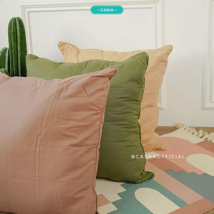 Promo|New|Terbaru Cover + Bantal Sofa Polos - Bantal 60X60 - Sofa Tokomellyana
