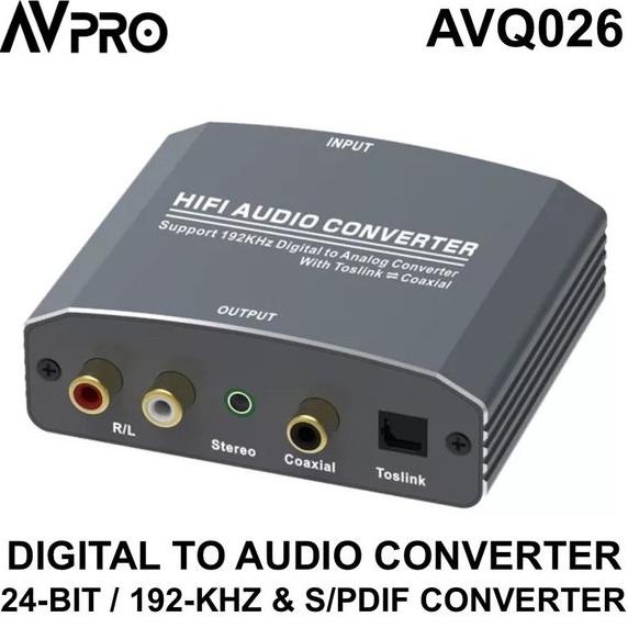 HARGA DISKON AVPRO AVQ026 Digital to Analog Converter DAC 24-192khz SPDIF Converter