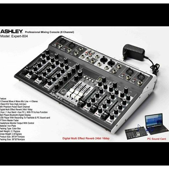 SALE Mixer Audio ASHLEY EXPERT804 8CH Expert 804 8CH USB-BLUETOOTH-SOUNDCARD ORIGINAL