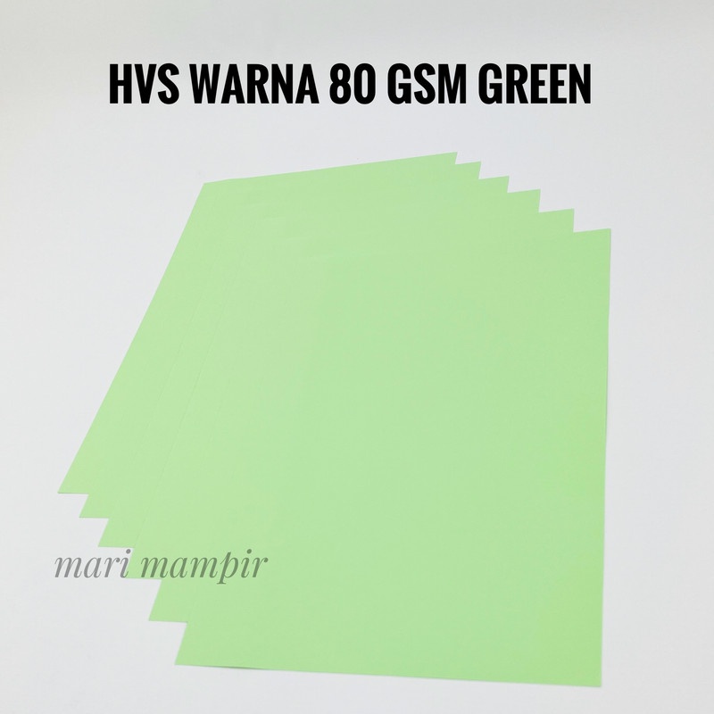 

KERTAS HVS / FOTOKOPI / PRINT WARNA 80 GSM A4 WARNA GREEN ( 20 PCS )