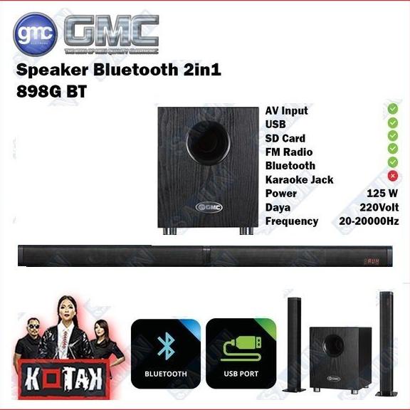 ORDER SEKARANG GMC 898G BT Speaker Multimedia 2IN1 Sound Bar & 2.1 New Produk