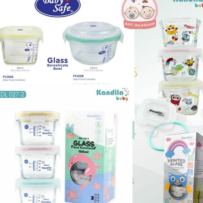 Kandila Lock & Lock Baby Food Container Glass Mpasi Tempat Makan Kaca