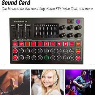 Mixer USB Sound Card Live Broadcast Recording Special Effect M9