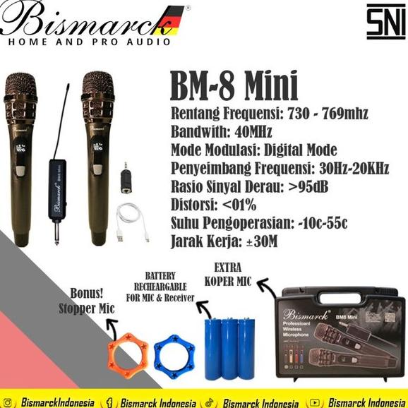Microphone Wireless Bismarck BM-8 MINI