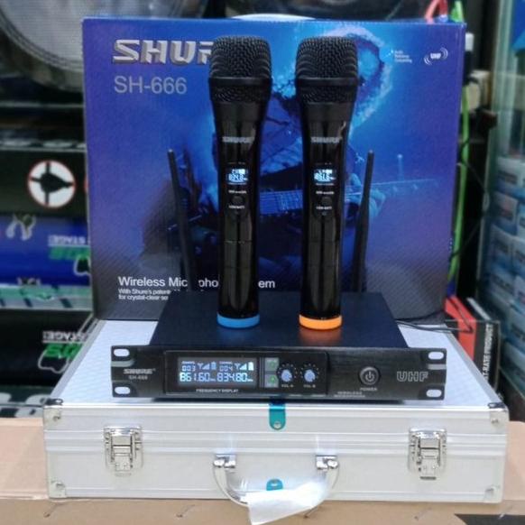 TERBARU MIC WIRELESS MICROPHONE WIRELES SHURE ULX8 ULX-8 2 mic handle