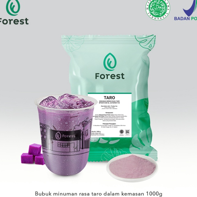 

TMVW4098 Bubuk Minuman TARO Powder 1000g - FOREST Bubble Drink