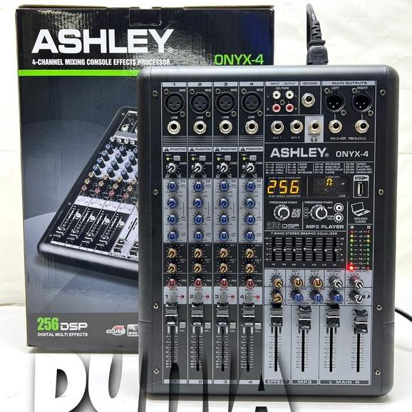 TERMURAH Mixer Ashley Onyx 4 Original 4 channel Bluetooth dunia sound